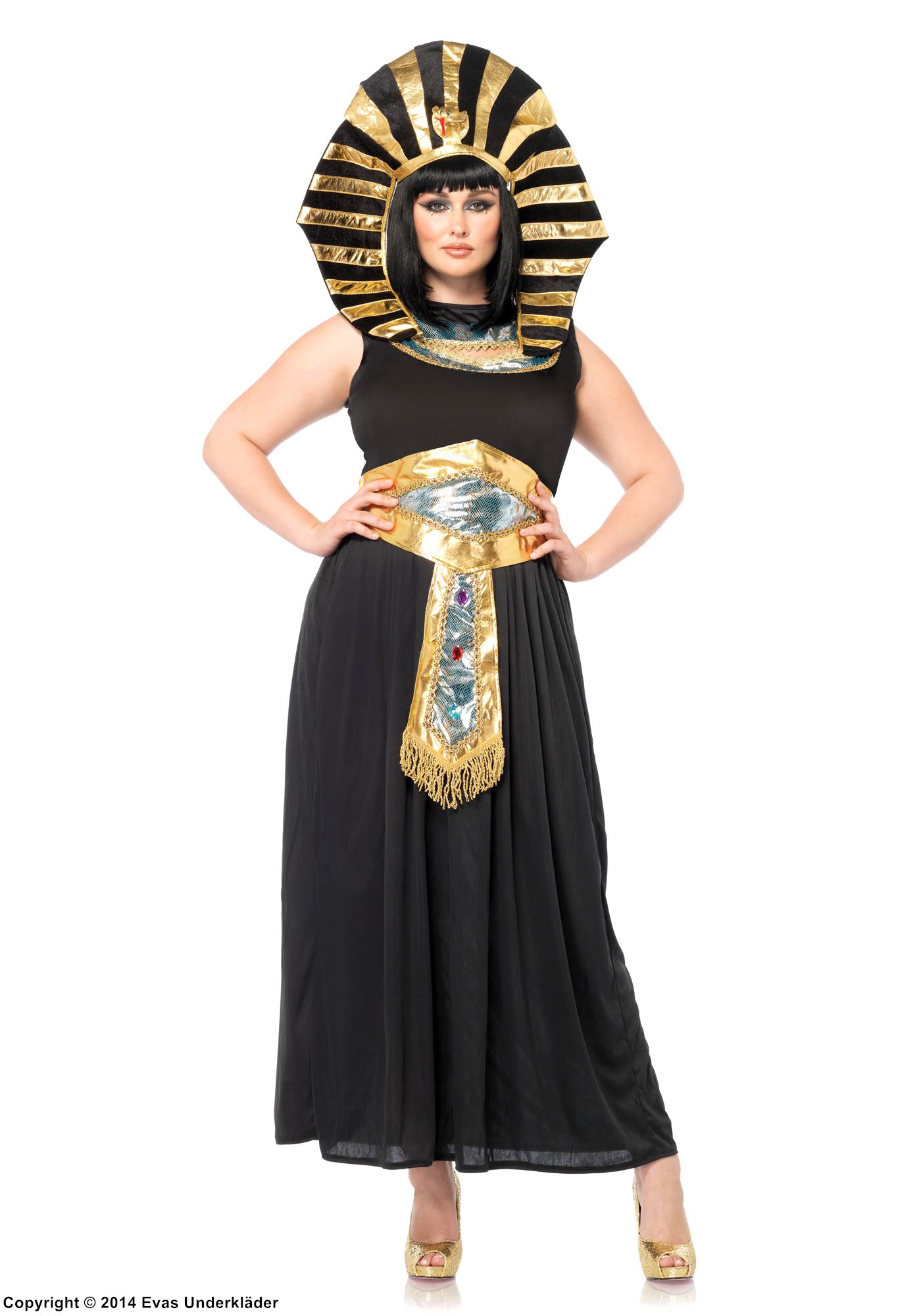 Egyptisk drottning, maskeraddräkt, plus size
